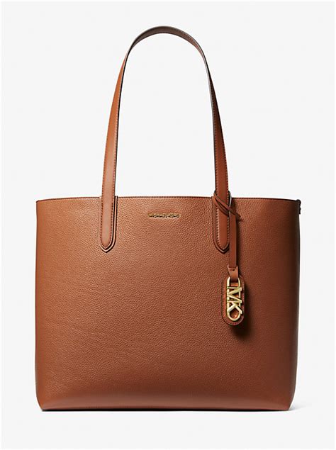 michael kors leather tote heap|Michael Kors large leather tote.